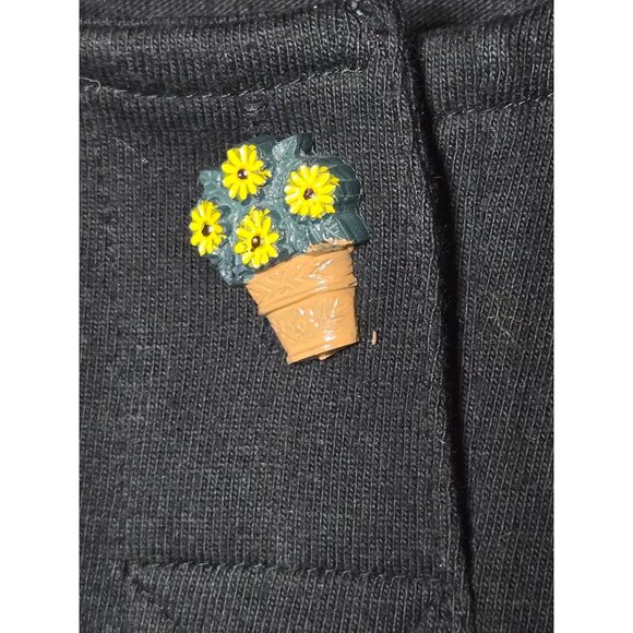 Black Flower Seed Packet Sleeveless Maxi Dress Size XL Garden Boho Made In India - Picture 6 of 11